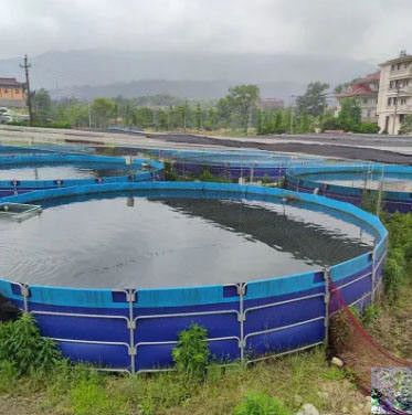 Large Flexible Water Tank Round Aquaculture Tanks UV Resistant PVC Biofloc Fish Tank Tarpaulin