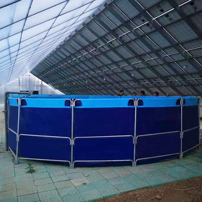 Large Flexible Water Tank Round Aquaculture Tanks UV Resistant PVC Biofloc Fish Tank Tarpaulin